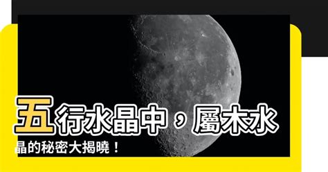 屬木 水晶|屬木的水晶指南：釋放大自然的力量，改善健康 